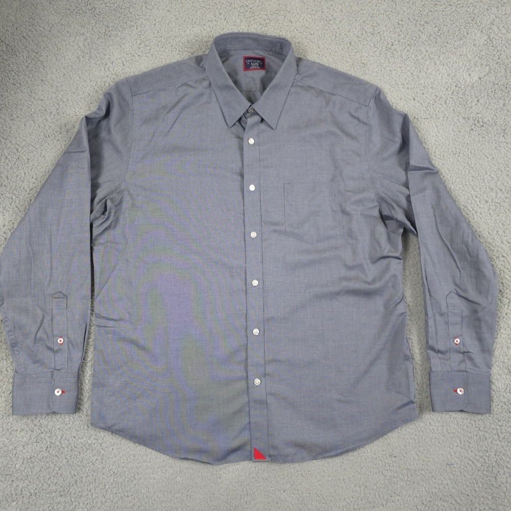 UNTUCKit‎ Shirt Pio Cesare Mens XL Wrinkle Free Cotton Long Sleeve Button Up - Picture 2 of 10